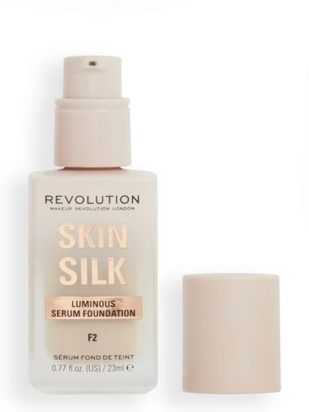 Makeup Revolution Skin Silk Luminous Serum Foundation in F2 0.77fl oz BNIB